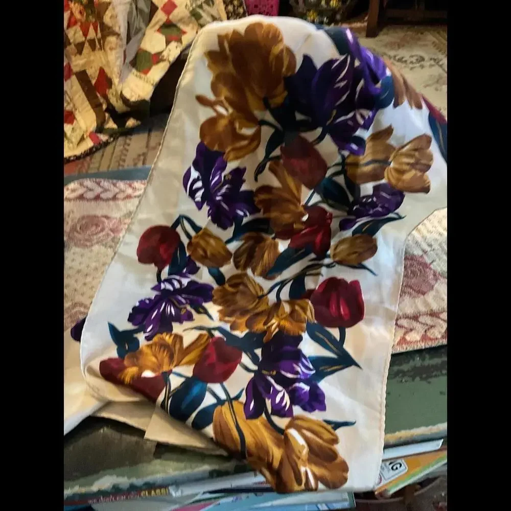 J.G. Hook Floral Scarf - Elegant Silk Blend